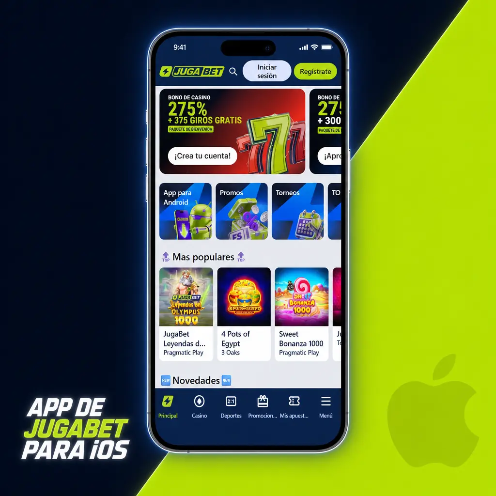Icono de la app de Jugabet para iOS instalada como acceso directo en la pantalla de inicio desde Safari