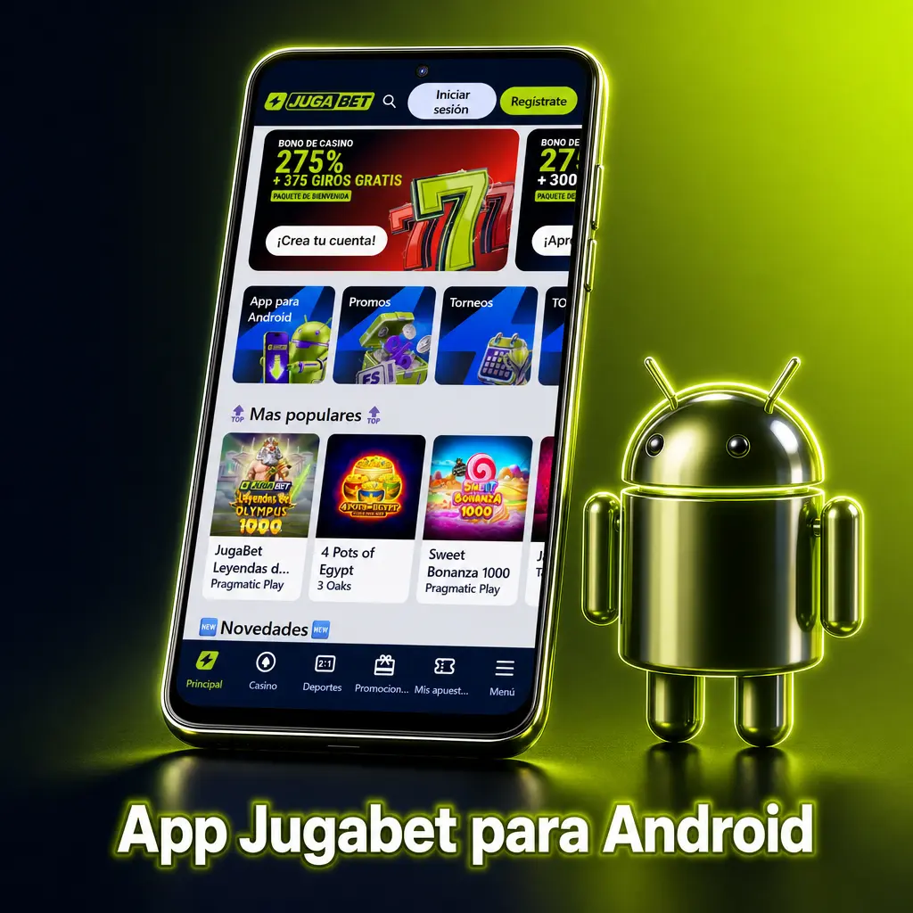 Descarga la app Jugabet para Android, apk gratis de 45 MB, compatible con Android 4.1 o superior.