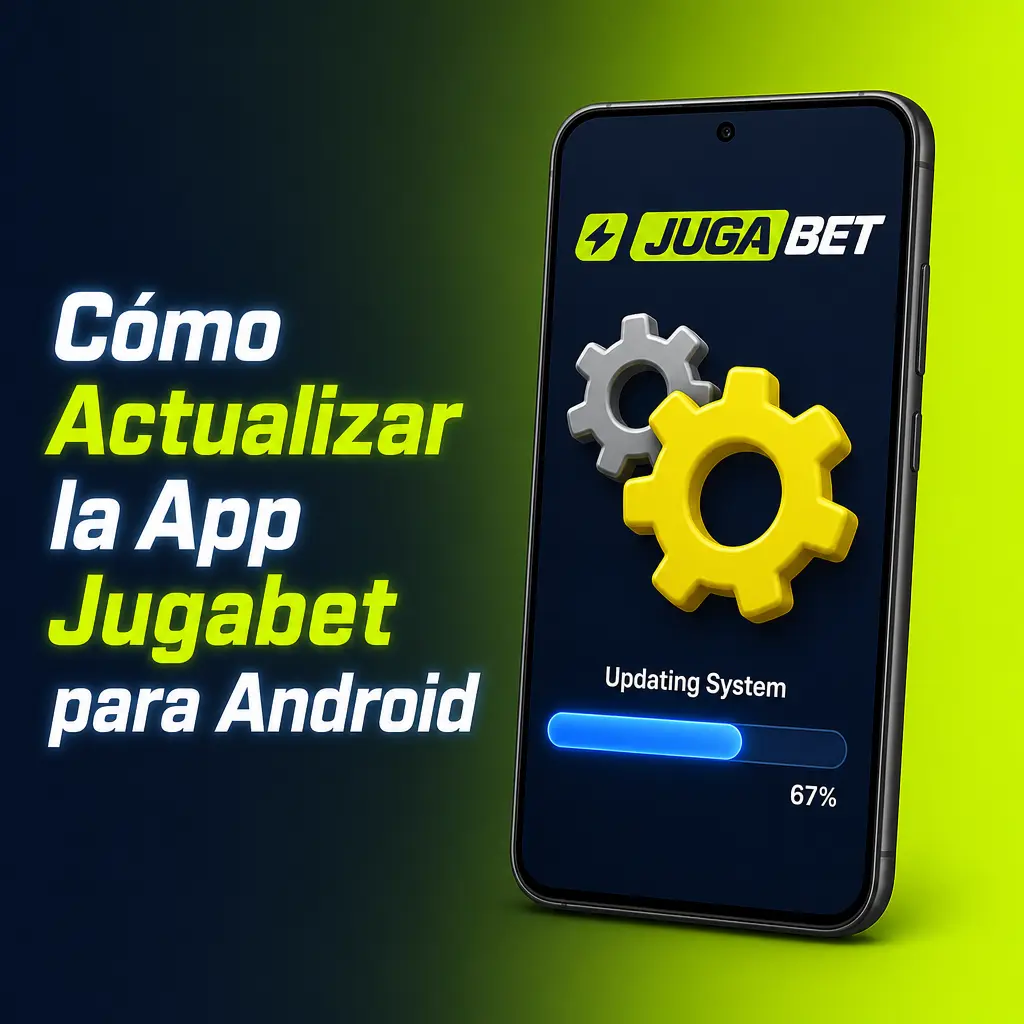 Pasos para actualizar la app Jugabet en Android: descargar el apk más reciente e instalar sobre la versión actual.