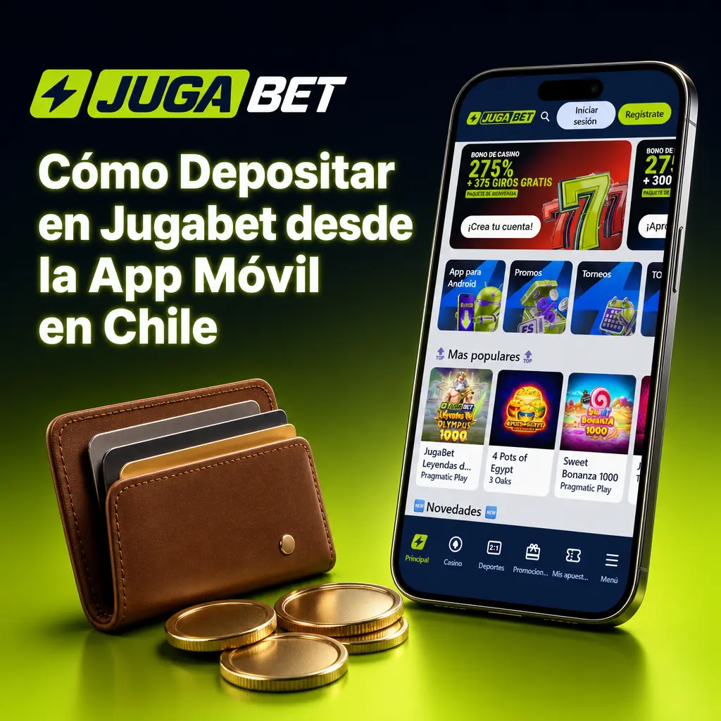 Cómo depositar en Jugabet desde la app móvil en Chile: pasos para cargar saldo usando WebPay, Mach, AstroPay o USDT.