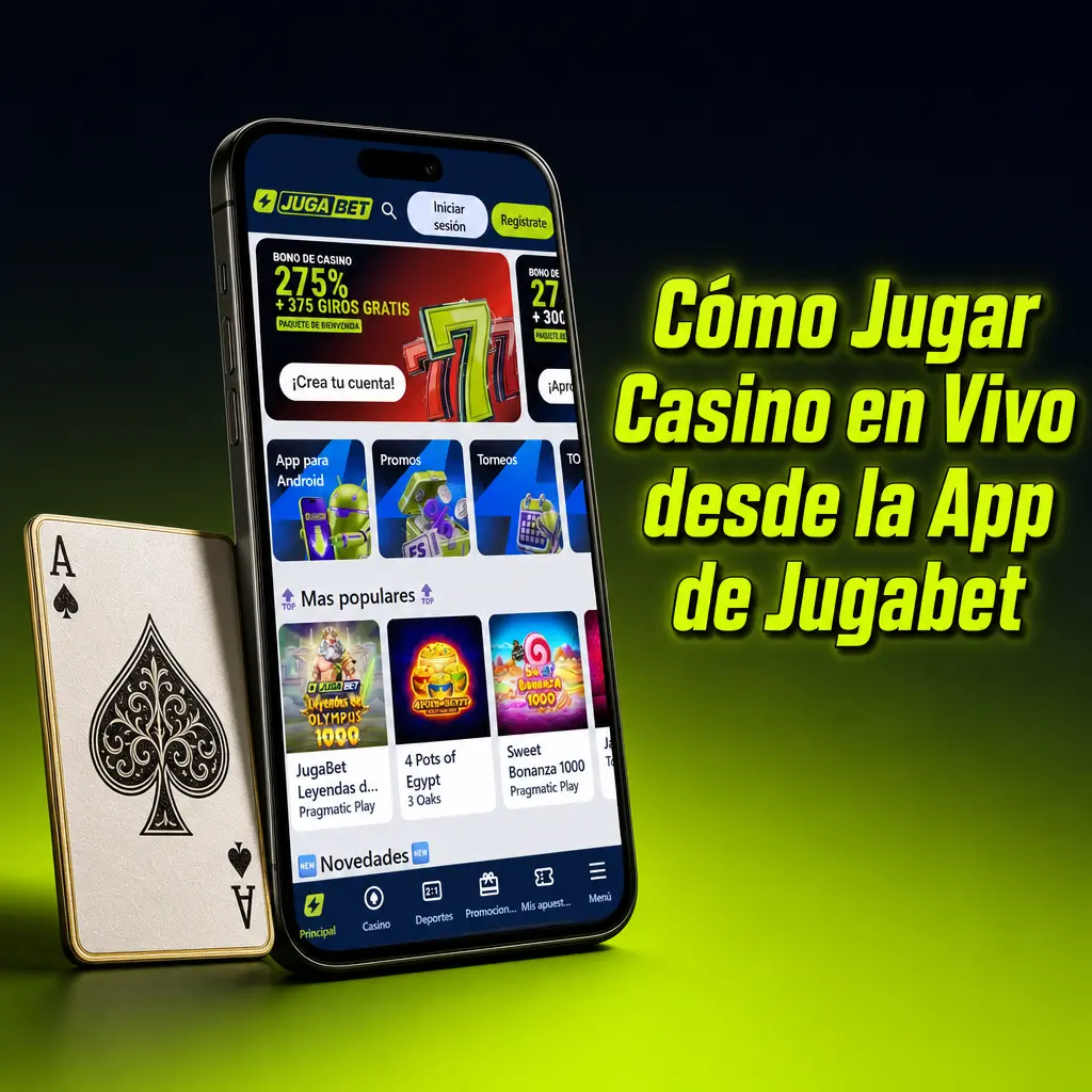Cómo jugar casino en vivo desde la app de Jugabet: ruleta, blackjack y bacará con crupier en tiempo real.