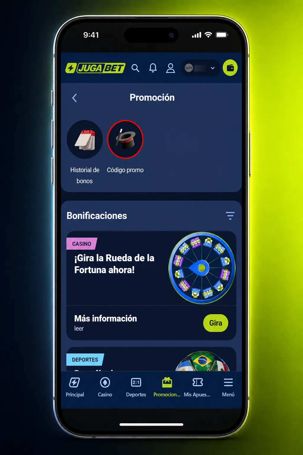 Pasos para activar y usar los bonos de Jugabet en Chile: regístrate, deposita, ingresa el código y confirma tu saldo.