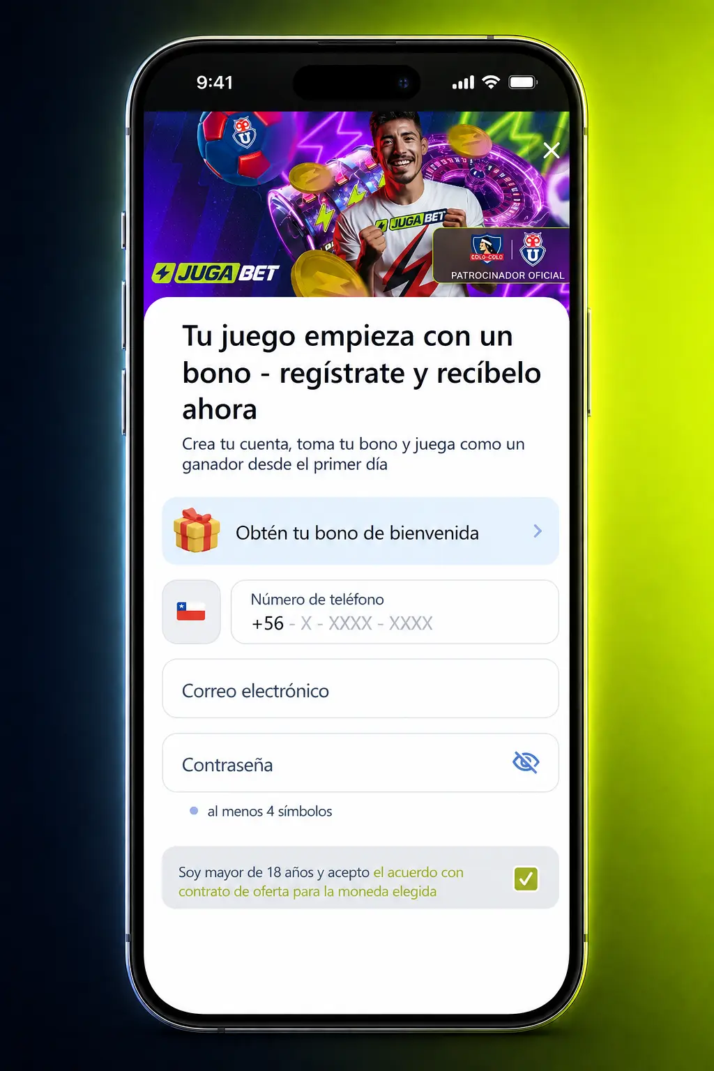 Pasos para usar los bonos de Jugabet en Chile: regístrate, deposita, ingresa el código promocional y confirma el saldo en tu cuenta.
