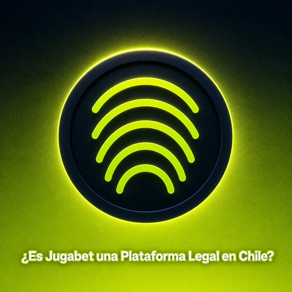 Logo de Jugabet junto a símbolo de licencia legal, representando su operación regulada en Chile bajo normativa de Curaçao.