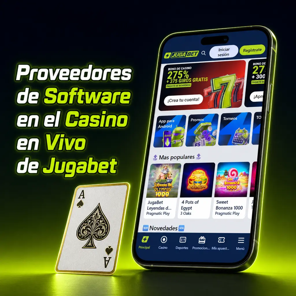 Proveedores de software del casino en vivo Jugabet: Evolution, Pragmatic Play, Ezugi, Vivo Gaming, LuckyStreak y Betgames.tv