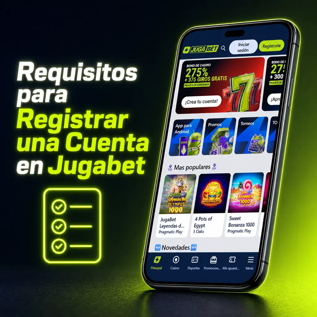 Requisitos para registrarse en Jugabet: mayor de 18 años, residir en Chile y tener RUT vigente